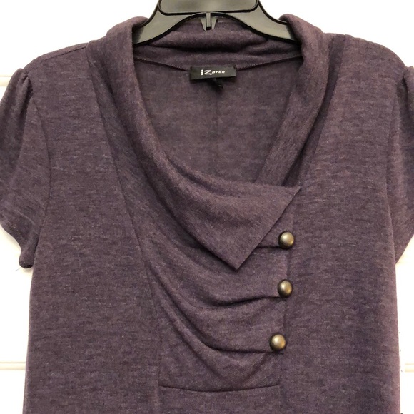 NWT IZ Byer heather purple shirt - Picture 2 of 6